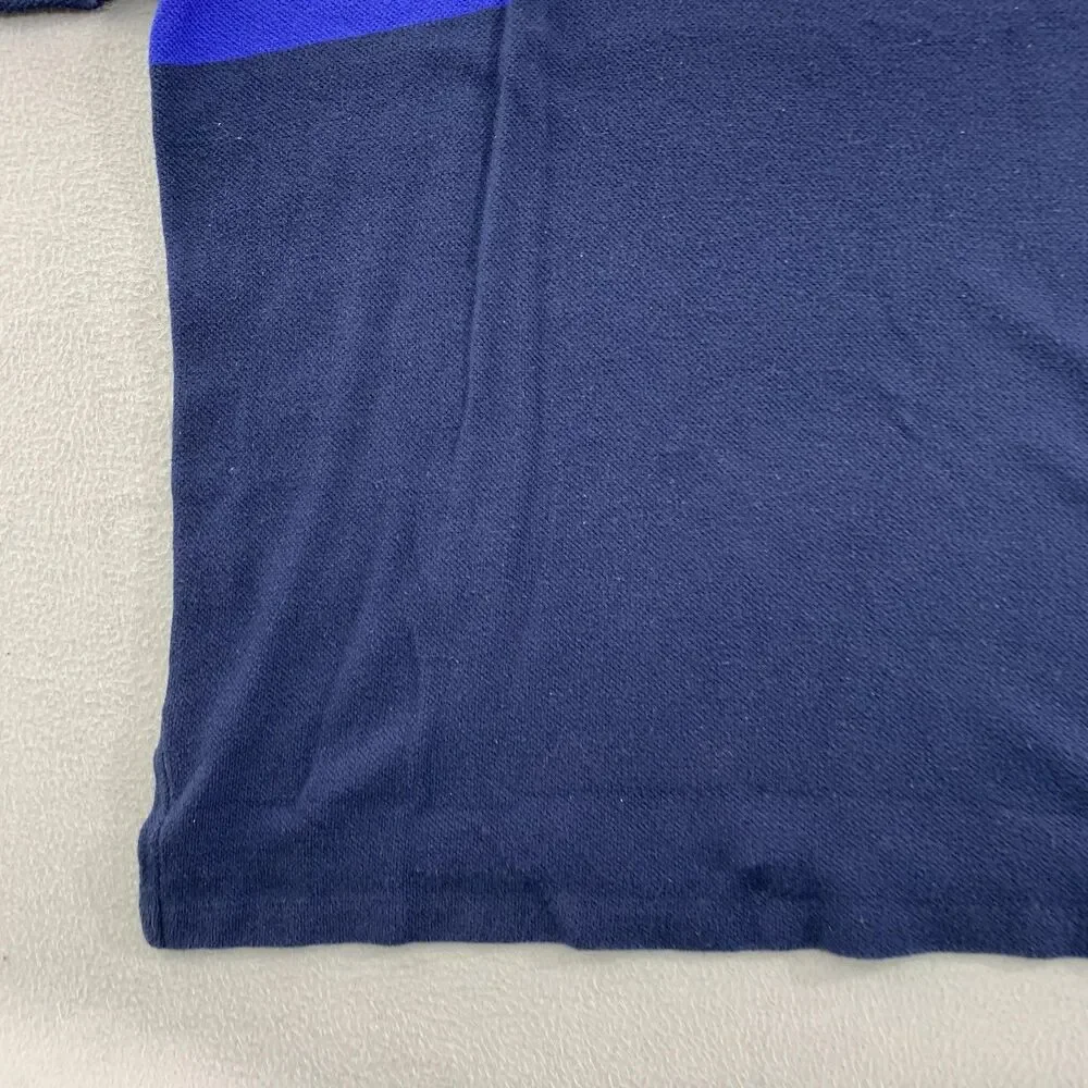 Polo Ralph Lauren Polo Shirt Mens 2XL Navy Blue Stripe Short Sleeve Classic Fit